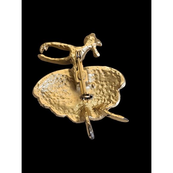 Vintage Gold-Tone Ballerina Brooch With Pearl Head - Picture 2 of 5